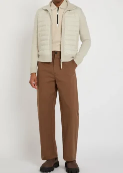 Quilted wool and shell jacket