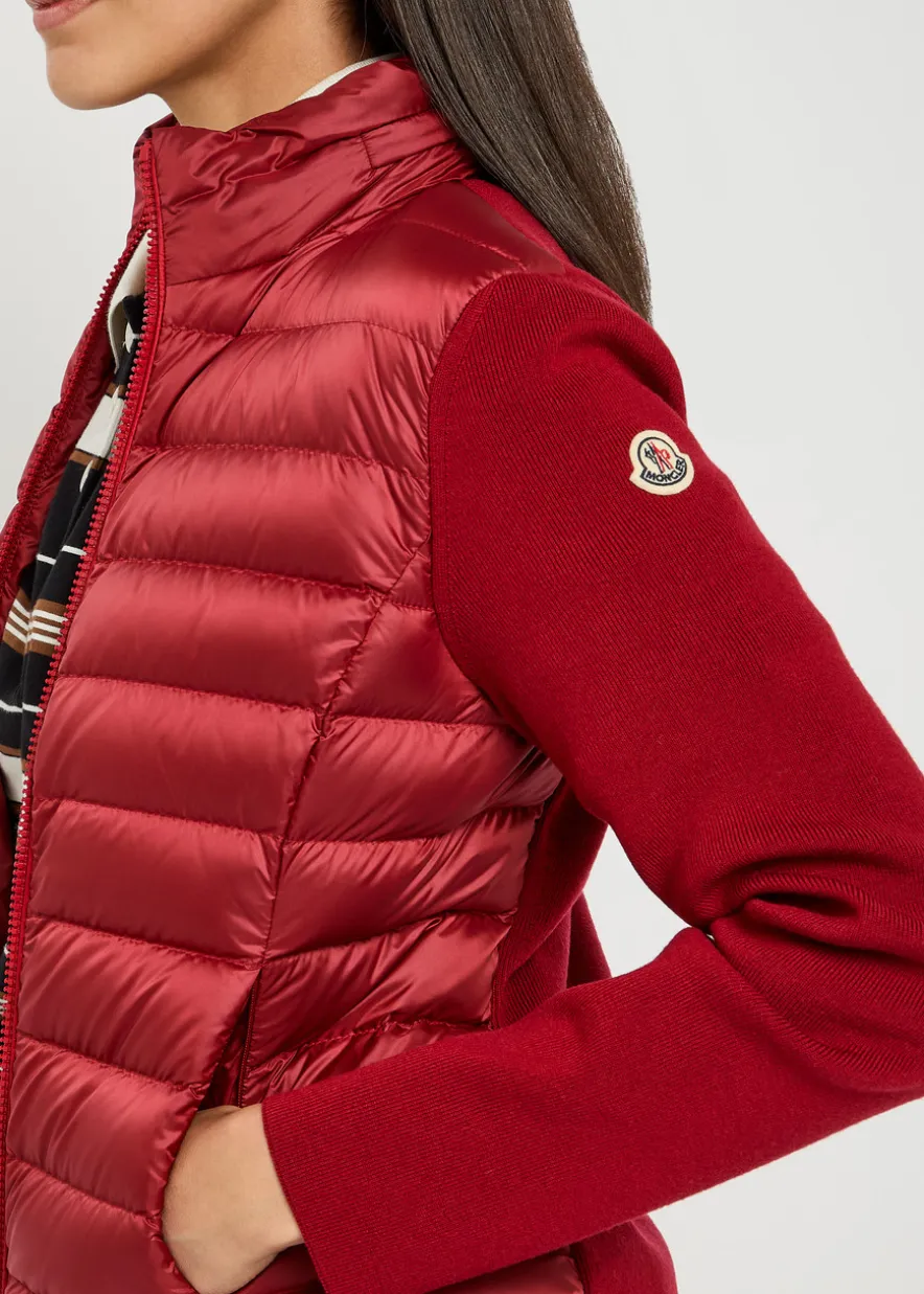 Quilted wool-blend jacket