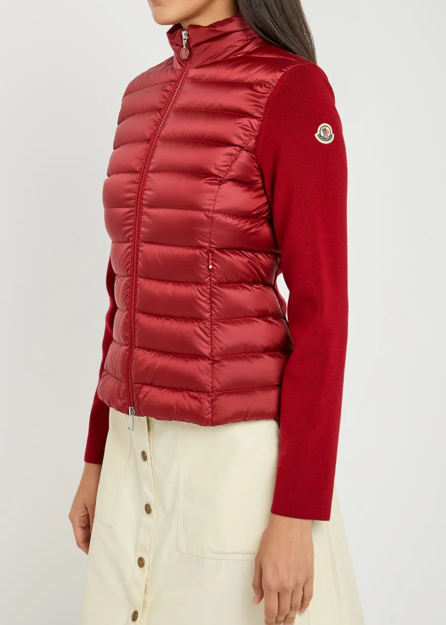 Quilted wool-blend jacket