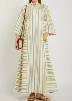 Rachel striped cotton maxi dress