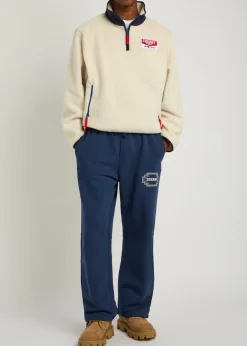 Racing logo-appliquéd half-zip fleece