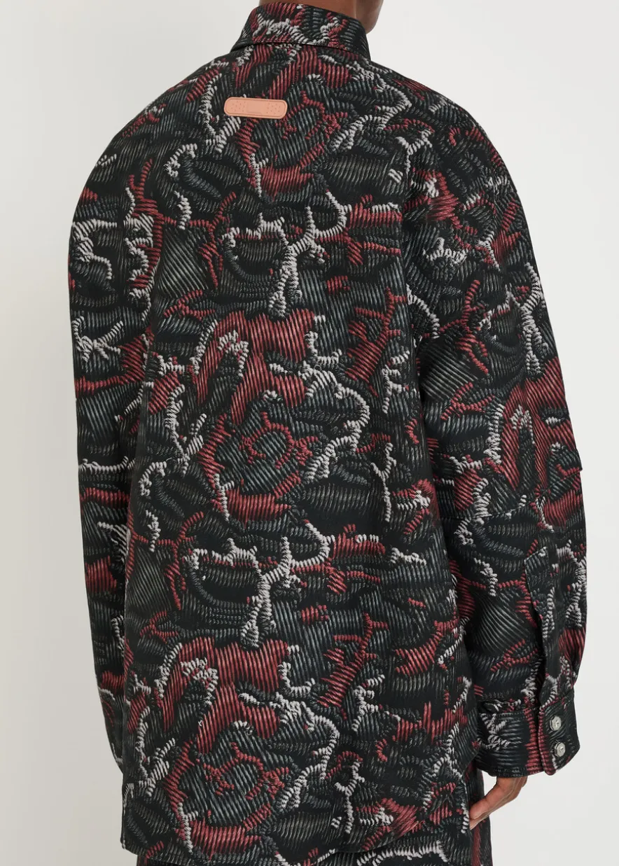 Raf patterned cotton overshirt