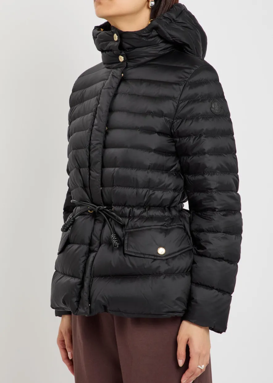Raies hooded padded nylon jacket