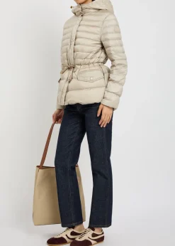 Raies hooded padded nylon jacket