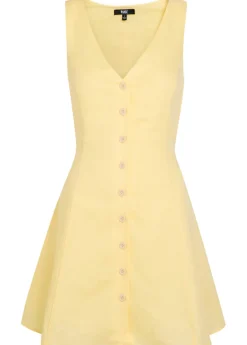 Raye linen and cotton-blend mini dress
