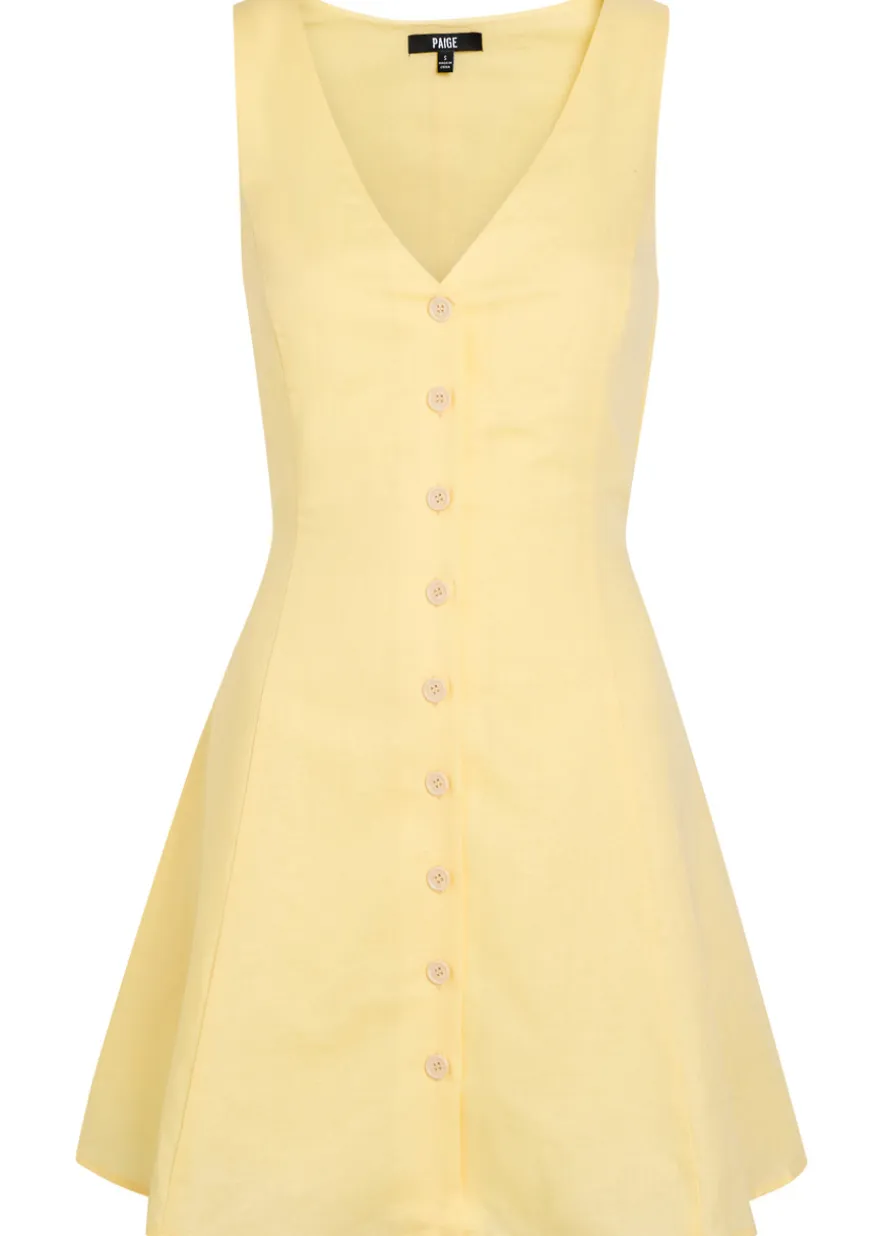 Raye linen and cotton-blend mini dress