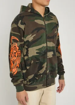 Reaper camouflage hooded cotton sweatshirt