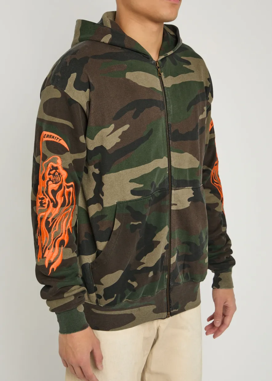 Reaper camouflage hooded cotton sweatshirt