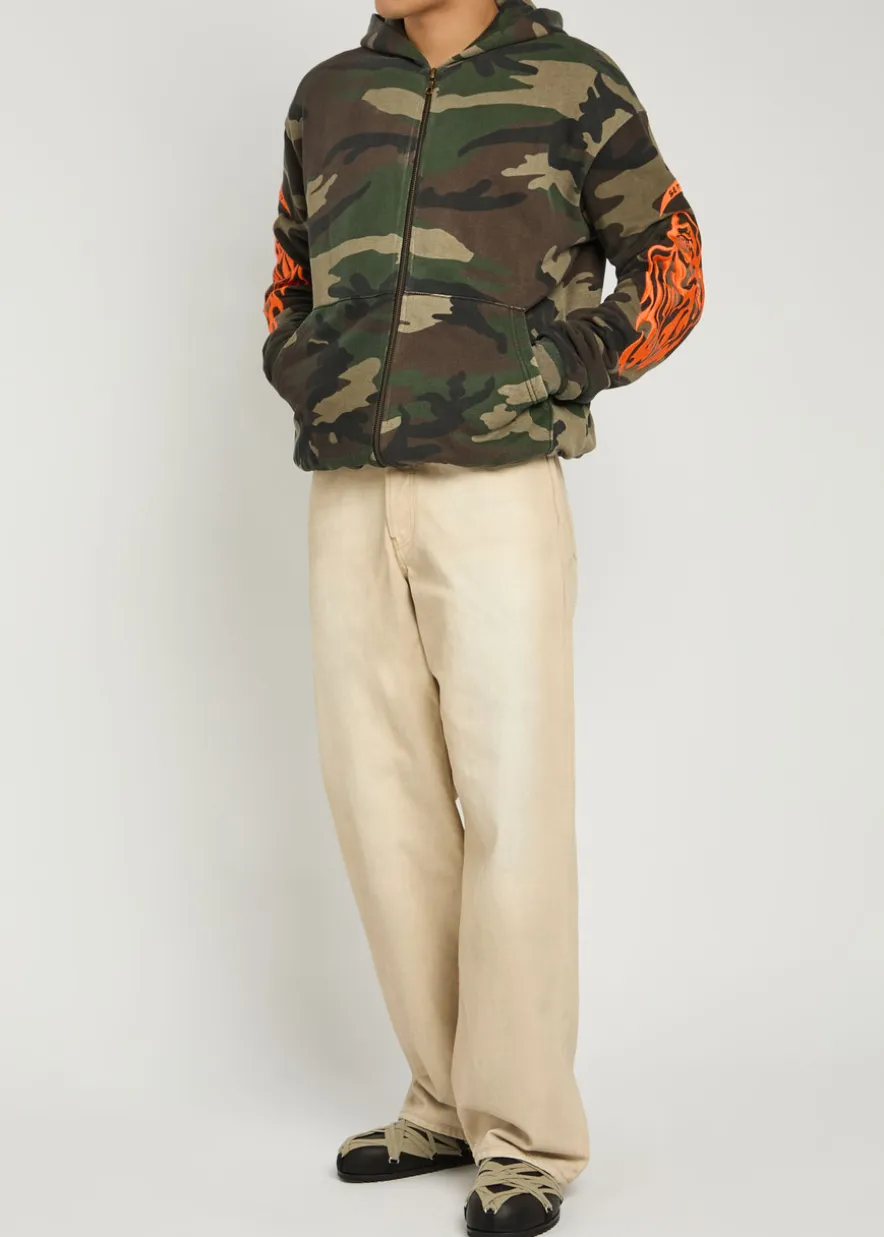 Reaper camouflage hooded cotton sweatshirt