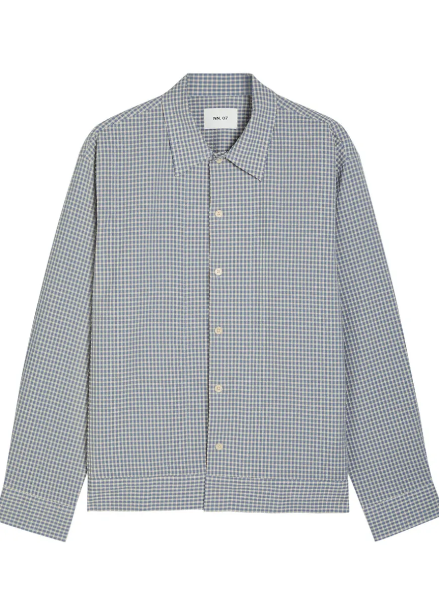 Reed checked stretch-cotton overshirt