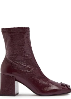 Reedition crinkled vinyl ankle boots