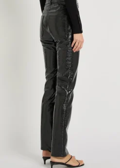Reedition crinkled vinyl trousers