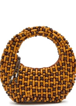 Reef beaded top handle bag