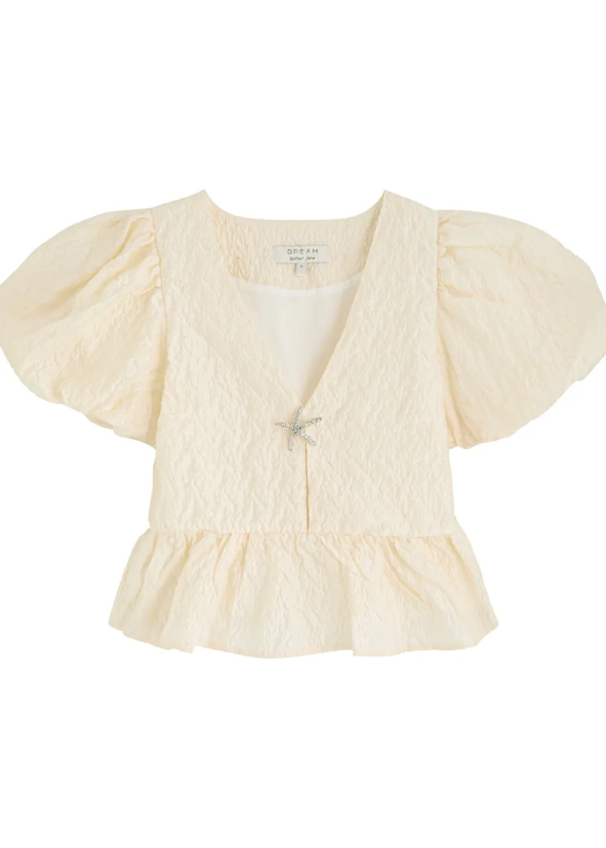 Reef jacquard cloqué blouse