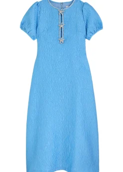 Reef jacquard cloqué midi dress