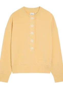 Reena button-down stretch-jersey sweatshirt