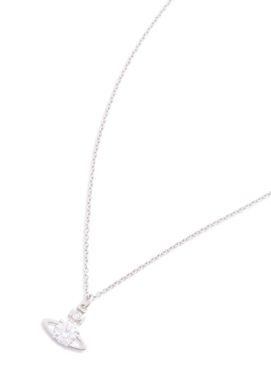 Reina orb silver-plated necklace