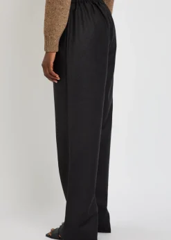 Relaxed straight-leg wool trousers