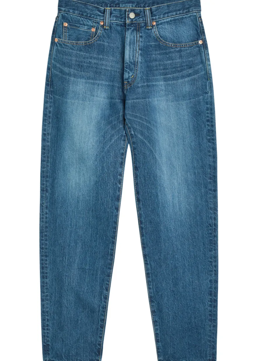Relaxed tapered-leg jeans