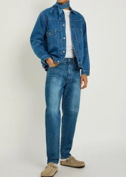 Relaxed tapered-leg jeans