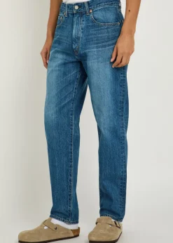 Relaxed tapered-leg jeans