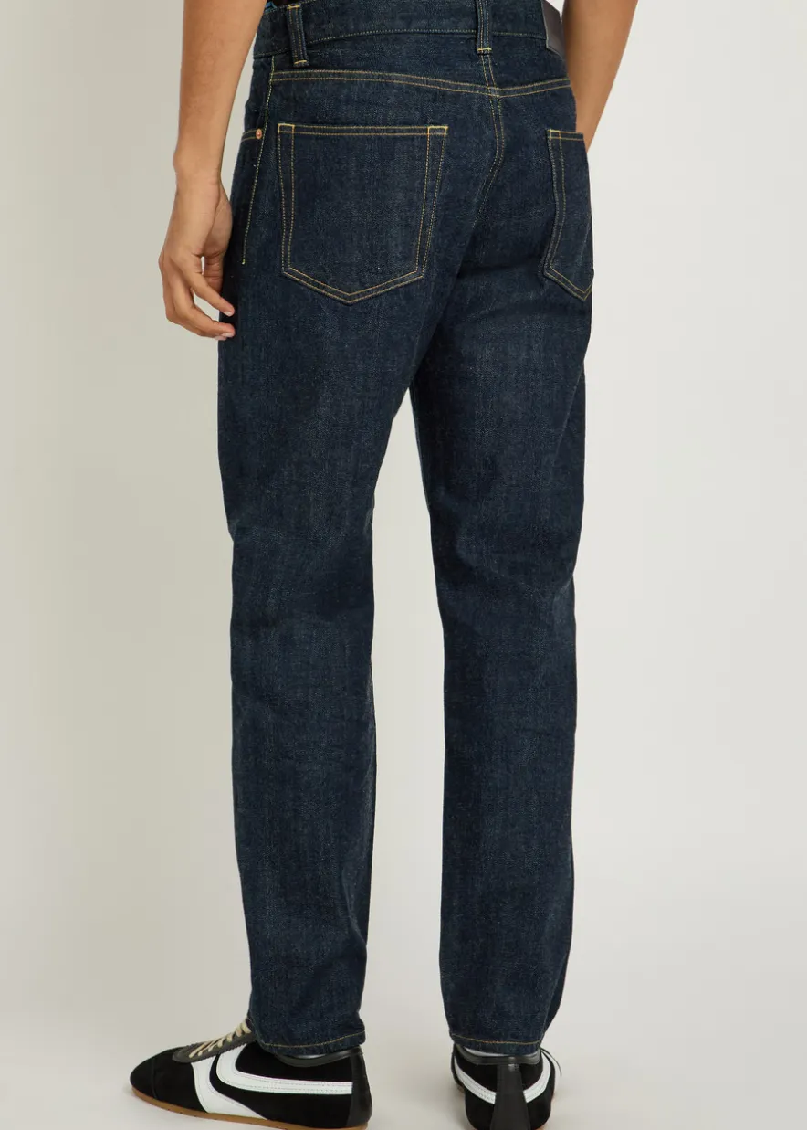 Relaxed tapered-leg jeans