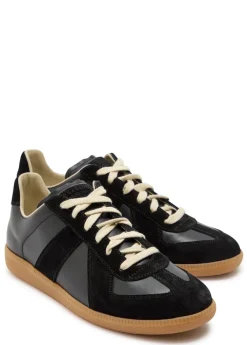 Replica panelled leather sneakers