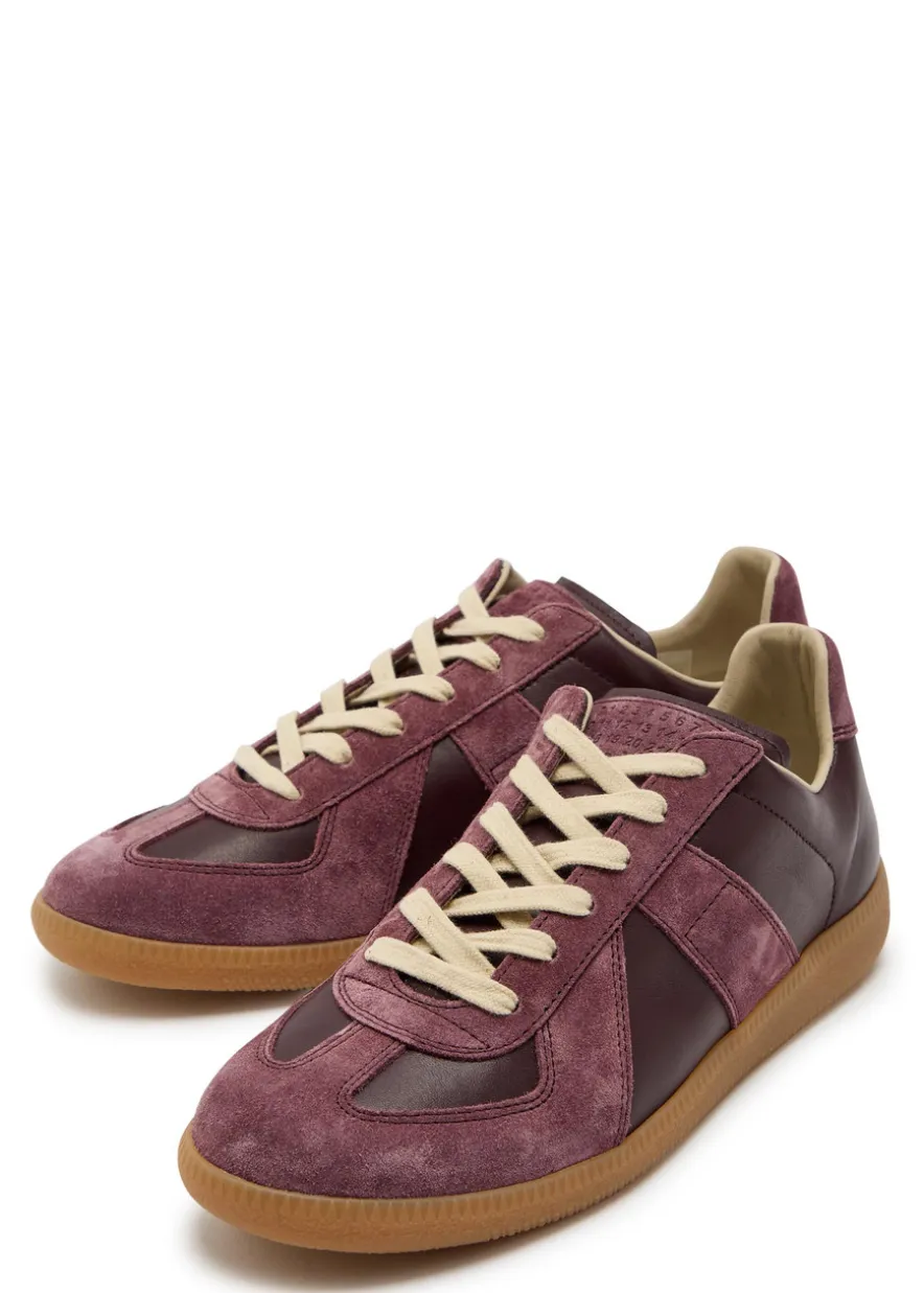 Replica panelled leather sneakers