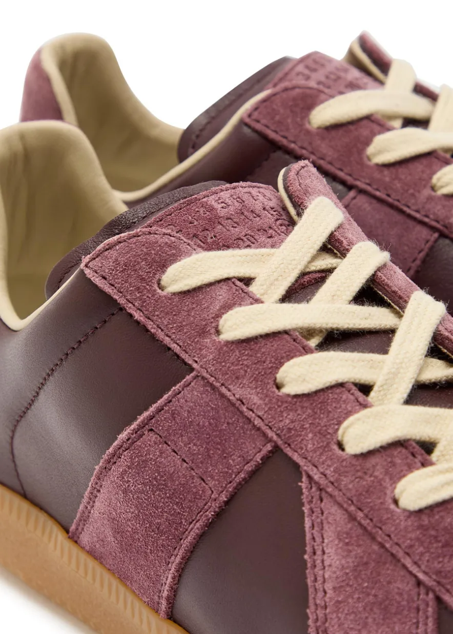 Replica panelled leather sneakers