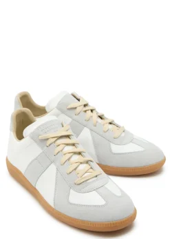 Replica panelled leather sneakers