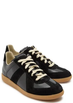 Replica panelled leather sneakers
