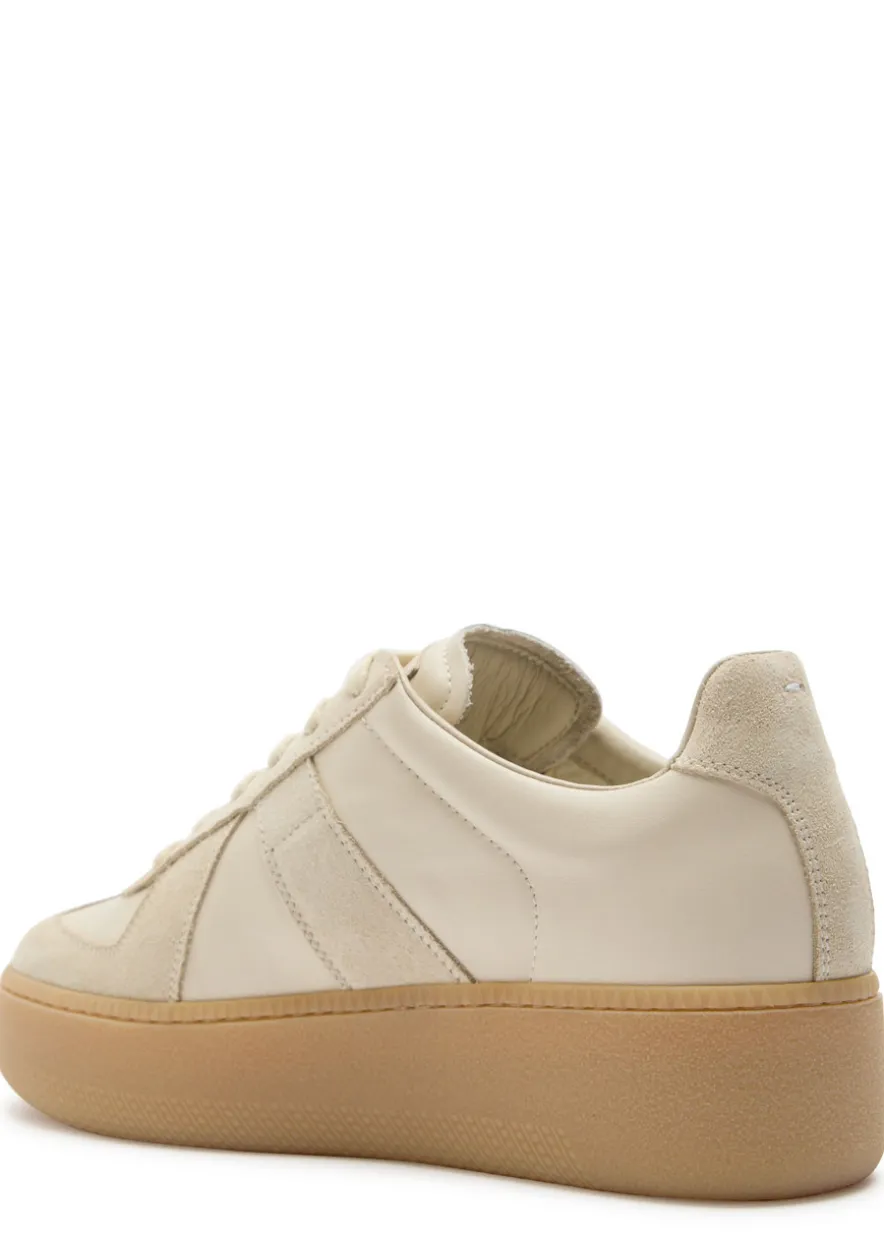 Replica Wedge panelled leather sneakers