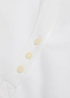 Reubian ribbed stretch-cotton top
