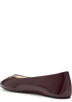 Reva glossed leather ballet flats