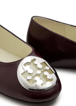 Reva glossed leather ballet flats