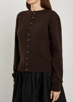 Reversible buttoned wool and cashmere-blend jumper