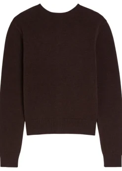Reversible buttoned wool and cashmere-blend jumper