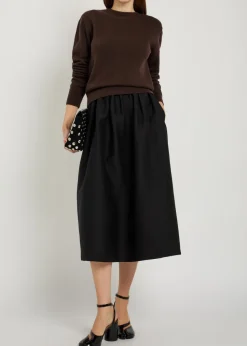 Reversible buttoned wool and cashmere-blend jumper