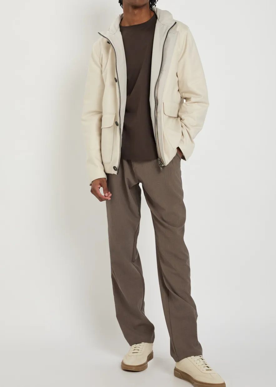 Reversible cashmere and silk-blend jacket