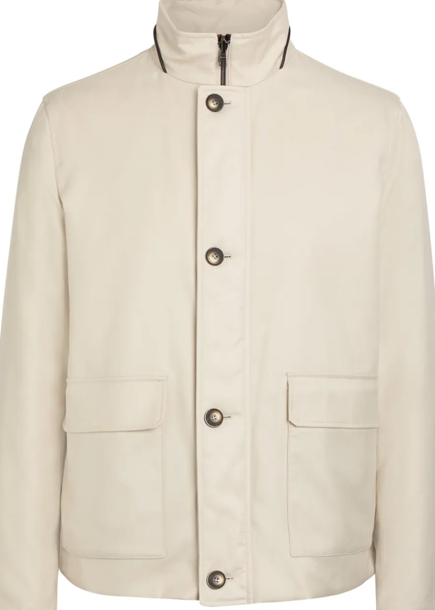 Reversible cashmere and silk-blend jacket