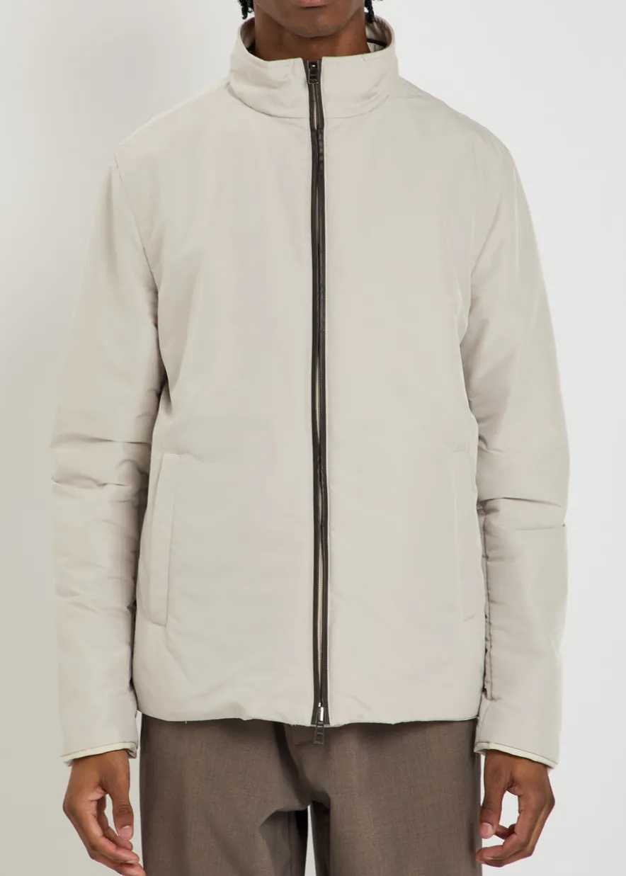 Reversible cashmere and silk-blend jacket