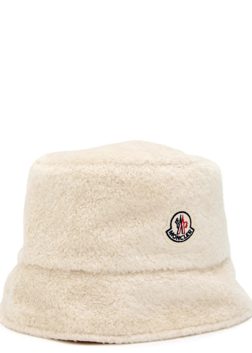 Reversible logo fleece and shell bucket hat