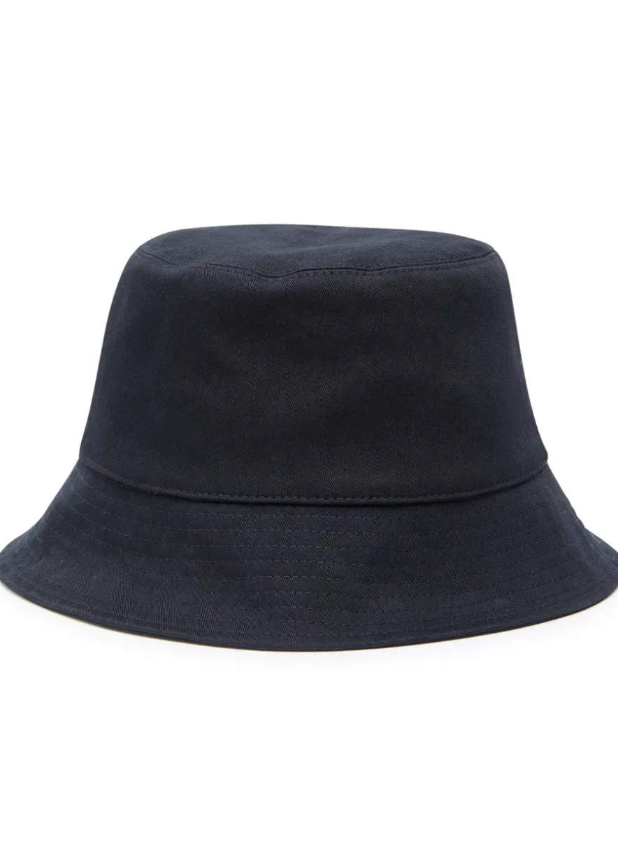 Reversible logo stretch-cotton and nylon bucket hat