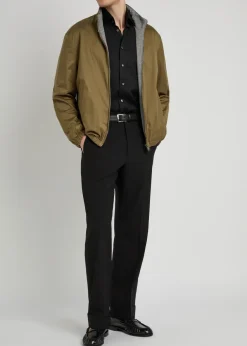 Reversible woven jacket