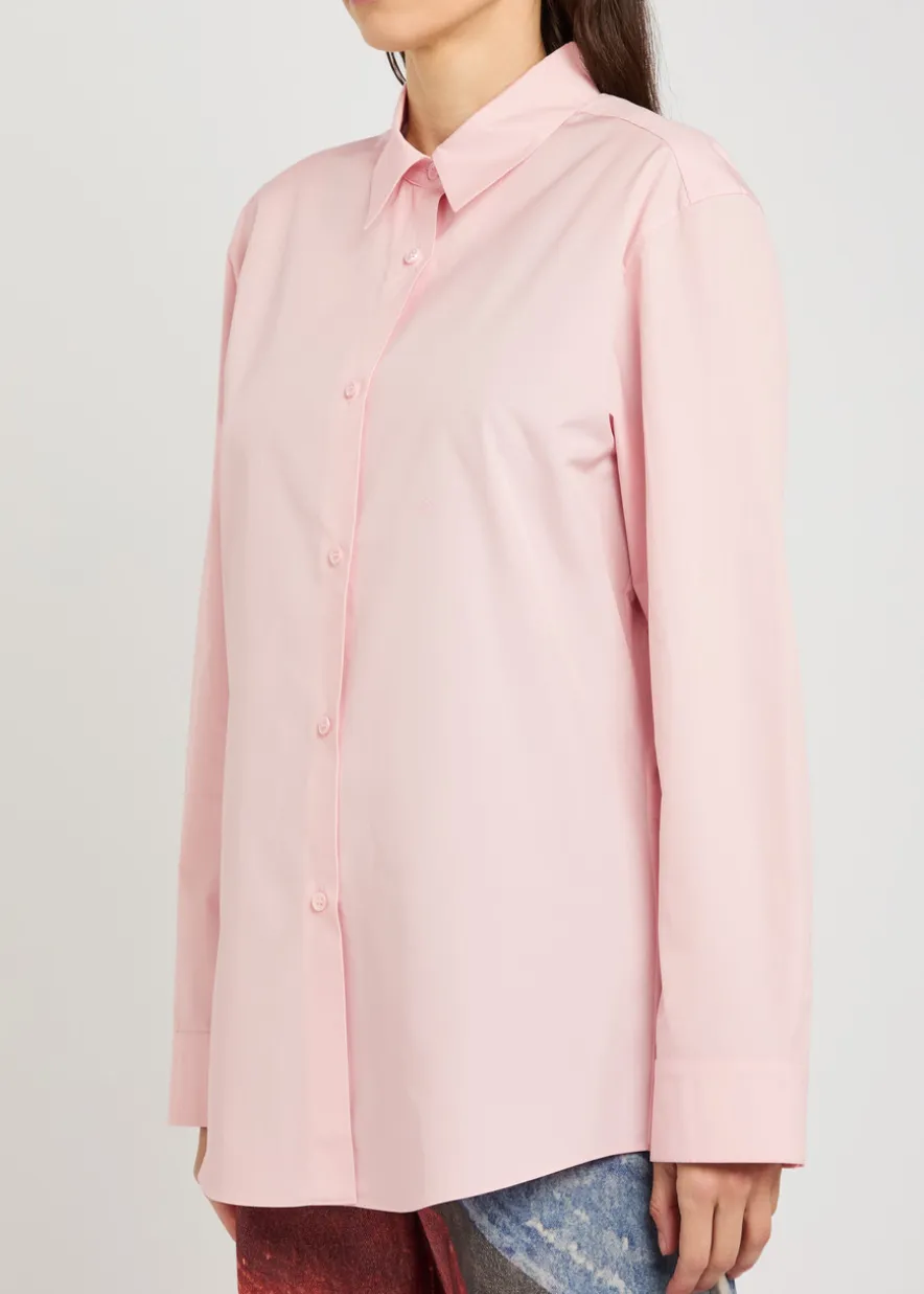 Reyes logo-embroidered cotton-poplin shirt