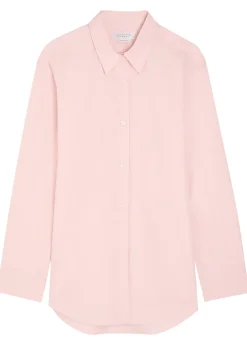 Reyes logo-embroidered cotton-poplin shirt