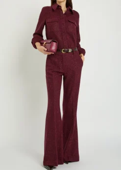 Rhein speckled wool-blend trousers