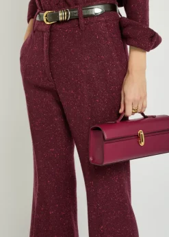 Rhein speckled wool-blend trousers