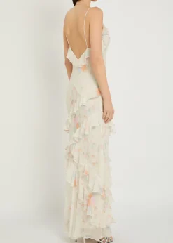 Rialto floral-print chiffon maxi slip dress