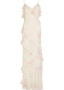 Rialto floral-print chiffon maxi slip dress
